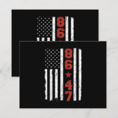 Retro Vlag 86 47 Kaart (Voorkant / Achterkant)