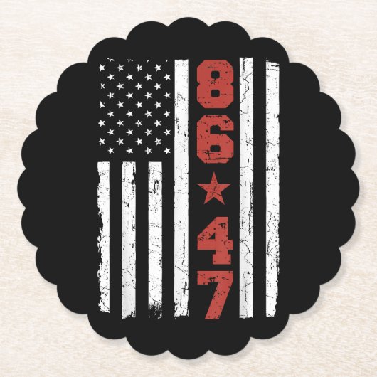 Retro  Vlag 86 47 Kartonnen Onderzetters (Voorkant)