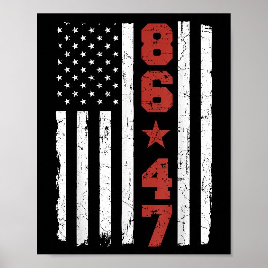 Retro Vlag 86 47 Poster (Voorkant)