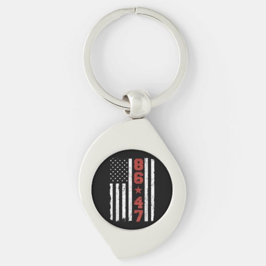Retro Vlag 86 47 Sleutelhanger (Voorkant)