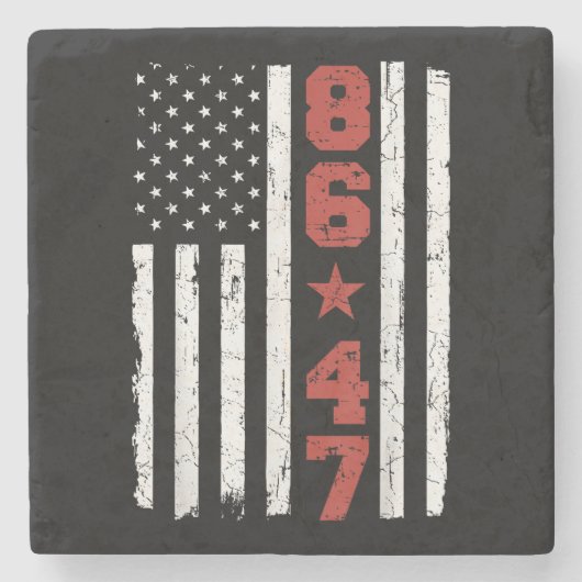 Retro Vlag 86 47 Stenen Onderzetter (Voorkant)