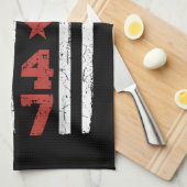Retro Vlag 86 47 Theedoek (Quarter Fold)