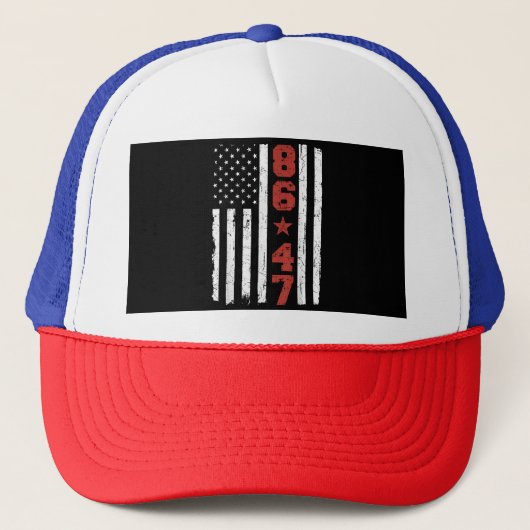 Retro  Vlag 86 47 Trucker Pet (Voorkant)