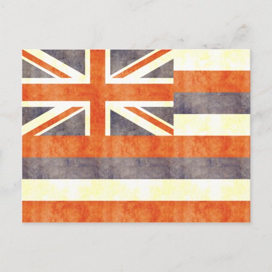 Retro  vlag Hawaii Briefkaart (Voorkant)