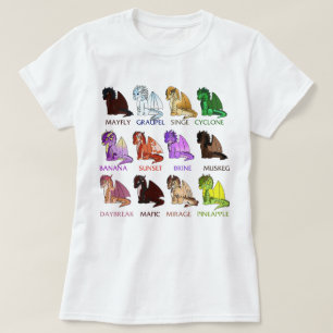 Retro Vleugels van Vuur Personages Dragon Lover Gi T-shirt