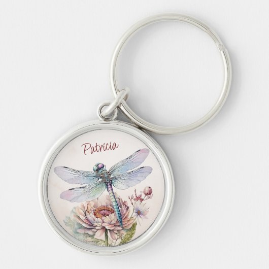 Retro vlieg als een libel sleutelhanger (Voorkant)