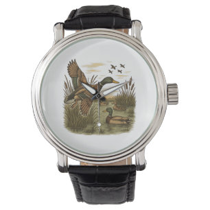 Retro-vliegende-wildeman-eend-jacht Horloge