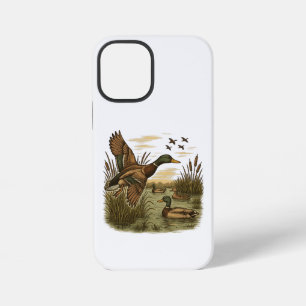 Retro-vliegende-wildeman-eend-jacht iPhone 12 Mini Hoesje