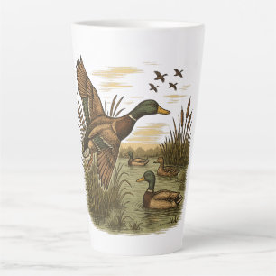 Retro-vliegende-wildeman-eend-jacht Latte Mok