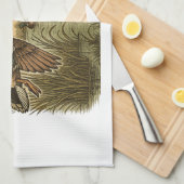 Retro-vliegende-wildeman-eend-jacht Theedoek (Quarter Fold)