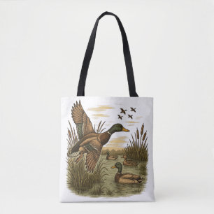 Retro-vliegende-wildeman-jacht, tote bag