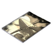Retro Vliegtuig Art Technica Notitieboek (Linkerzijde)