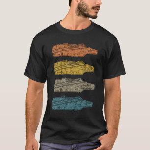 Retro Vliegtuig Carrier oorlogsschip T-shirt