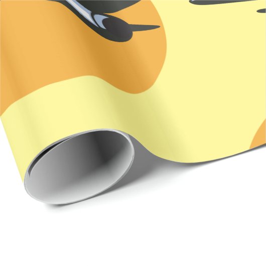 Retro Vliegtuig  Jet Travel Art Design Cadeaupapier (Rol Hoek)