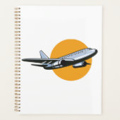 Retro Vliegtuig Jet Travel Art Design Planner (Voorkant)