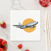 Retro Vliegtuig  Jet Travel Art Design Servet (Insitu)