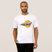 Retro Vliegtuig Jet Travel Art Design T-shirt (Voorkant volledig)
