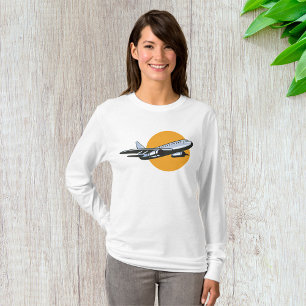 Retro Vliegtuig Jet Travel Art Design T-shirt