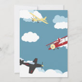 Retro Vliegtuig Tijd vliegt Eerste Verjaardag Avia Kaart (Achterkant)