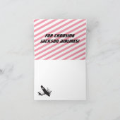 Retro Vliegtuig Verjaardagsfeest Bedankt Opmerking (Binnen)