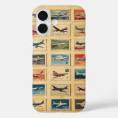  Retro Vliegtuigstempels Case-Mate iPhone Case (Achterkant)