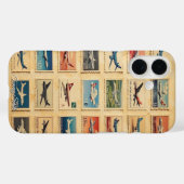 Retro Vliegtuigstempels Case-Mate iPhone Case (Achterkant (horizontaal))