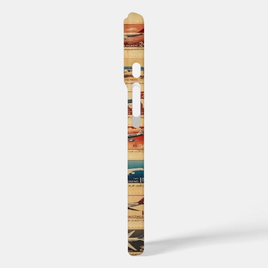  Retro Vliegtuigstempels Case-Mate iPhone Case (Achterkant / Links)