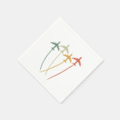 Retro  vliegvliegtuigen Vliegtuigen Aviation Servet (Hoek)