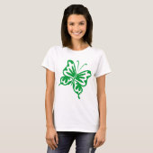 Retro Vlinder - Gras Groen T-shirt (Voorkant volledig)