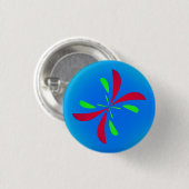 Retro Vlinder Ronde Button 3,2 Cm (Voorkant /achterkant)