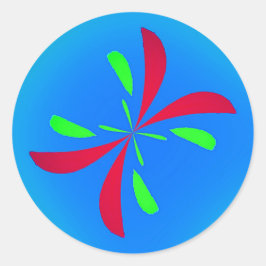 Retro Vlinder Ronde Sticker
