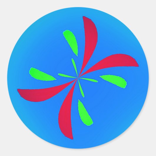 Retro Vlinder Ronde Sticker (Voorkant)