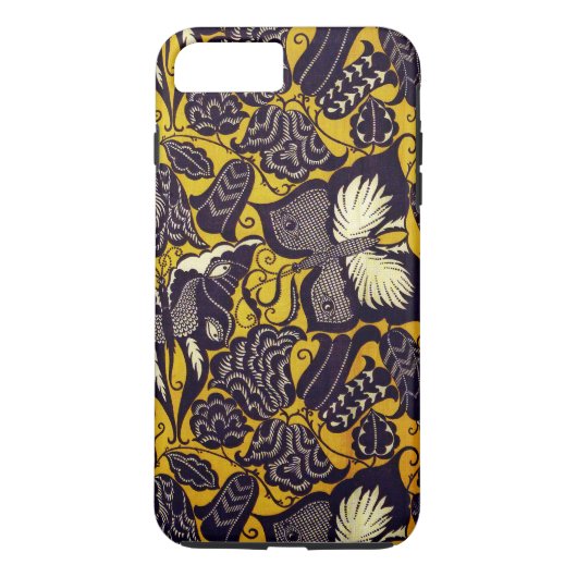 Retro Vlinders en Bloemen Case-Mate iPhone Case (Achterkant)
