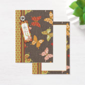 Retro Vlinders TY Gift Label Visitekaartje (Bureau)