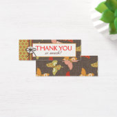 Retro Vlinders TY Skinny Gift Label 2 Mini Visitekaartjes (Bureau)