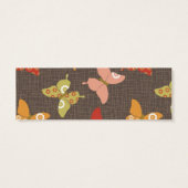 Retro Vlinders TY Skinny Gift Label 2 Mini Visitekaartjes (Achterkant)