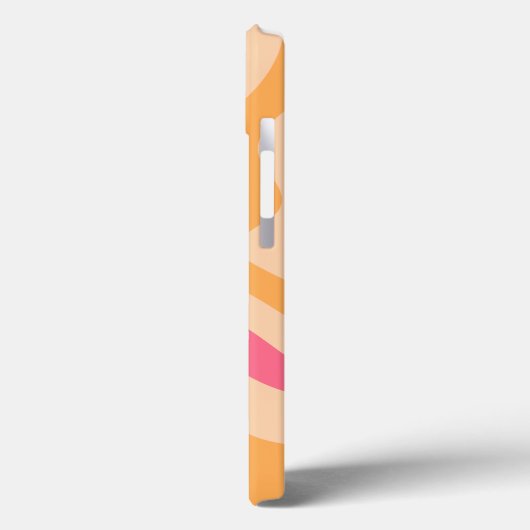 Retro vloeibaar Oranje roze en crème Case-Mate iPhone Case (Achterkant / Links)