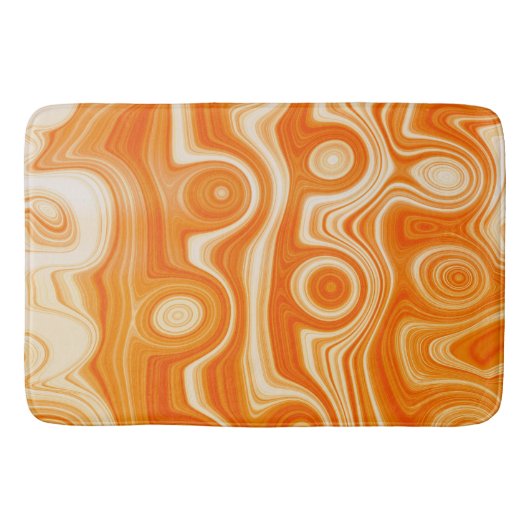 Retro vloeibaar zwijn met Oranje stijlvolle kleure Badmat (Voorkant)