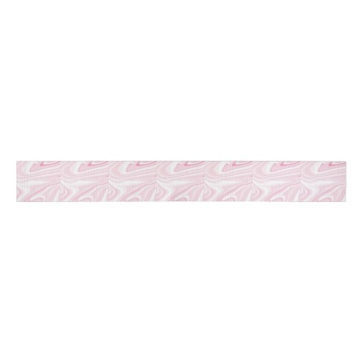 Retro Vloeibare Swirl Roze Schilderen Esthetisch Grosgrain Lint (Voorkant)