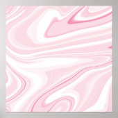Retro Vloeibare Swirl Roze Schilderen Esthetisch Poster (Voorkant)