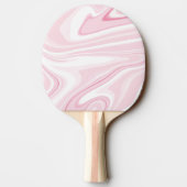 Retro Vloeibare Swirl Roze Schilderen Esthetisch Tafeltennisbatje (Achterkant)