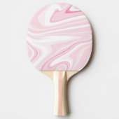 Retro Vloeibare Swirl Roze Schilderen Esthetisch Tafeltennisbatje (Voorkant)
