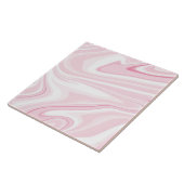 Retro Vloeibare Swirl Roze Schilderen Esthetisch Tegeltje (Zijkant)