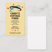 Retro  Vlooienmarkt of Booth Vendor Visitekaartje (Voorkant / Achterkant)