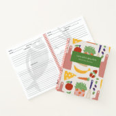 Retro voedselpatroon recept notitieboek (Binnen)