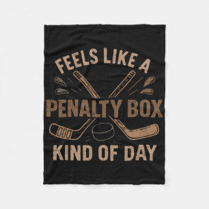 Retro voelt als een penalty box soort dag hockey fleece deken