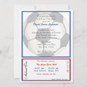 Retro Voetbal 5.5 x 7.5 Bar Mitswa Kaart (Achterkant)