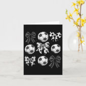 Retro Voetbal Boog,wedstrijddag,coquette Voetbal M Kaart (Gele Bloem)