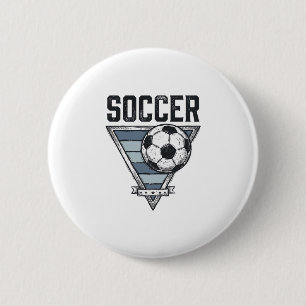 Retro Voetbal Driehoek Badge T-shirt Ontwerp (2 Ronde Button 5,7 Cm