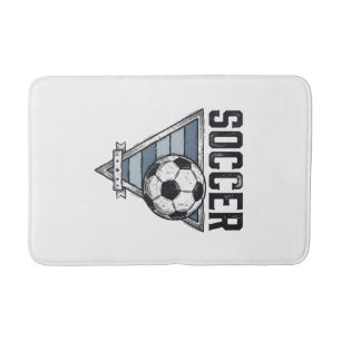 Retro Voetbal Driehoekig Badge T-shirt Ontwerp (2 Badmat